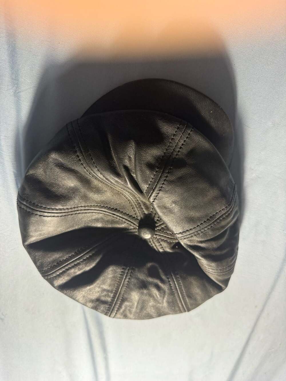 Wilsons Leather Pelle Studio Newsboy Cap Size M